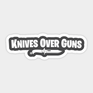 Knives Over Guns - Logo Sticker